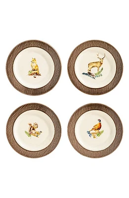 Juliska Forest Walk Set of 4 Animal Cocktail Plates in Walnut/Cafe Au Lait at Nordstrom