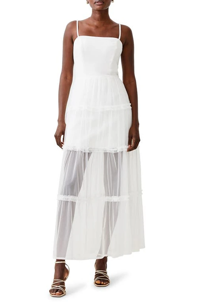 French Connection Whisper Strappy Tulle Maxi Dress at Nordstrom,