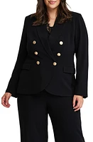 Estelle Clever Peaked Lapel Blazer Black at Nordstrom,