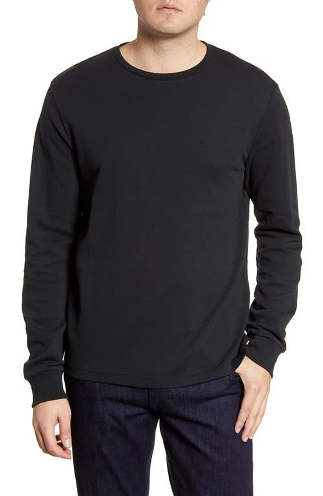 FRAME Duo Fold Long Sleeve Cotton T-Shirt Noir at Nordstrom,