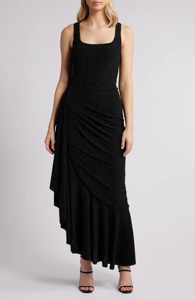 Black Halo Jewel Sleeveless Gathered Evening Gown at Nordstrom,