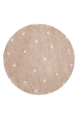 Lorena Canals Kids' Wasahable Round Dot Play Rug in Rose Natural at Nordstrom