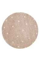 Lorena Canals Kids' Wasahable Round Dot Play Rug in Rose Natural at Nordstrom