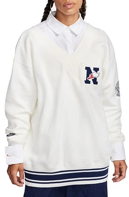 Nike W NSW PHNX EXETER 74 OS V in Sail at Nordstrom, Size X-Large