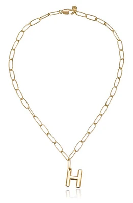 Ettika Initial Pendant Necklace in Gold - H at Nordstrom