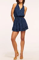 Ramy Brook Hester Floral Appliqué Minidress Spring Navy Jacquard at Nordstrom,