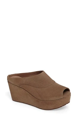 Chocolat Blu Wind Platform Wedge Mule Taupe Suede at Nordstrom,