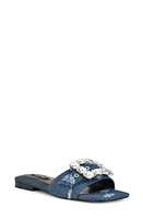 Nine West Matter Crystal Buckle Slide Sandal at Nordstrom,