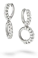 Cast The Knot Drop Hoop Earrings in Silver at Nordstrom