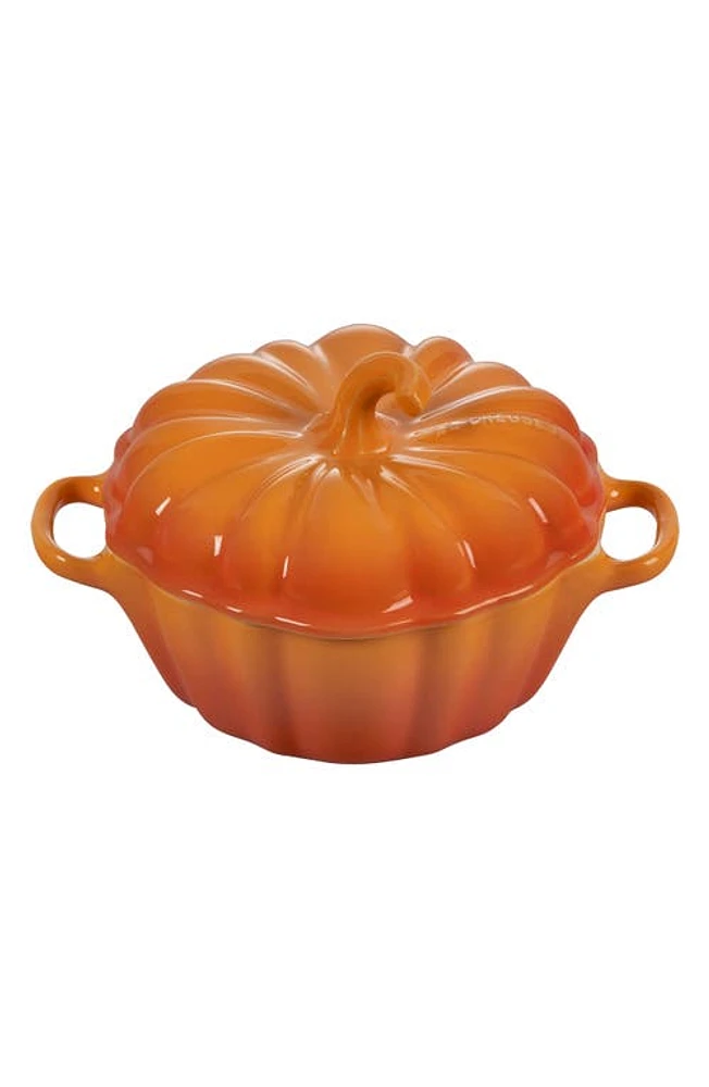 Le Creuset Figural Pumpkin Mini Baking Dish in Persimmon at Nordstrom, Size 12 Oz