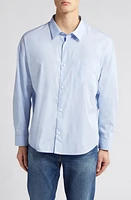 FRAME Relaxed Fit Cotton Button-Up Shirt Light Blue at Nordstrom,