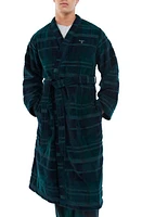 Barbour Broughton Plaid Cotton Robe Dk Green at Nordstrom,