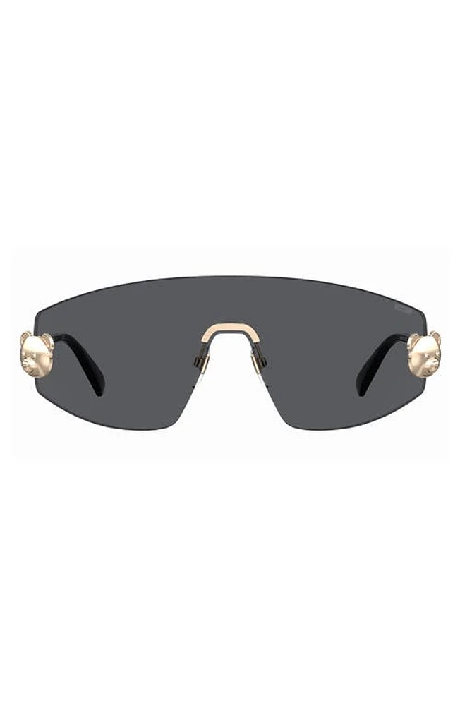 Moschino 99mm Shield Sunglasses in Rose Gold at Nordstrom