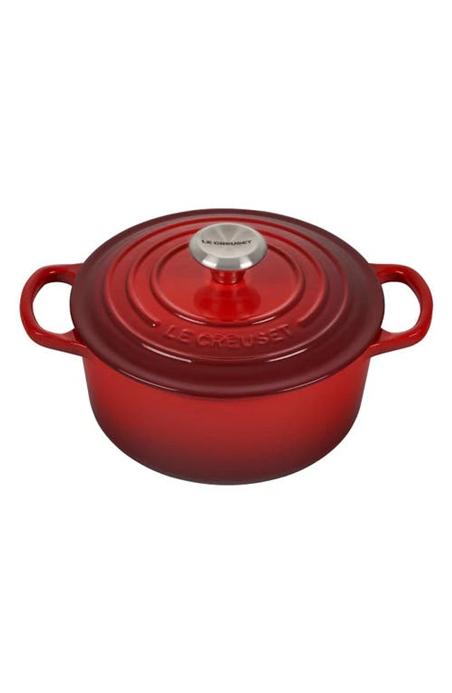 Le Creuset Signature 2-Quart Round Enameled Cast Iron Dutch Oven in Cerise at Nordstrom