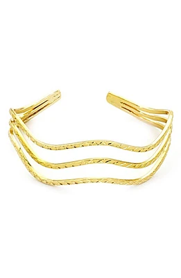 Panacea Open Wave Split Cuff Bracelet in Gold at Nordstrom