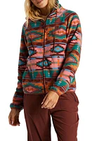 Billabong Boundary Lite Print Water Repellent Zip-Up Fleece Jacket Rosewood at Nordstrom,