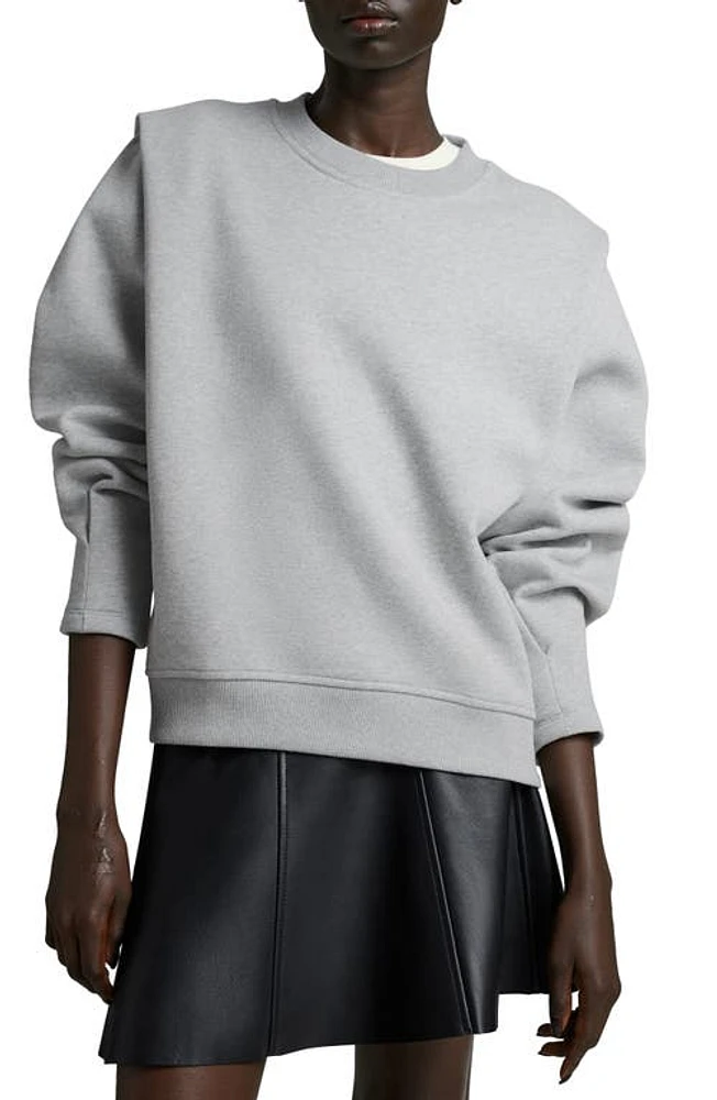 & Other Stories Pleated Shoulder Sweatshirt Grey Medium Dusty at Nordstrom, Regular