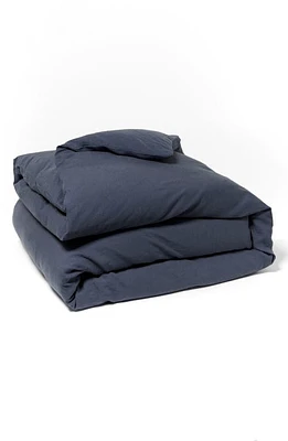 Coyuchi Relaxed Organic Linen Duvet Cover in Harbor Blue at Nordstrom