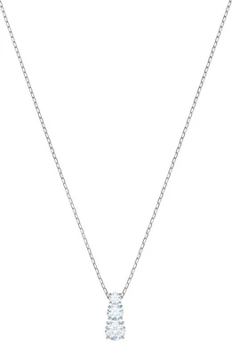 Swarovski Attract Trilogy Pendant Necklace in Silver /Clear Crystal at Nordstrom