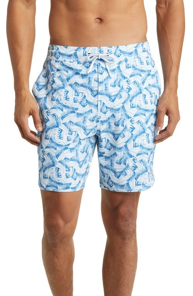 johnnie-O Tobago Abstract Print Swim Trunks Maliblu at Nordstrom,