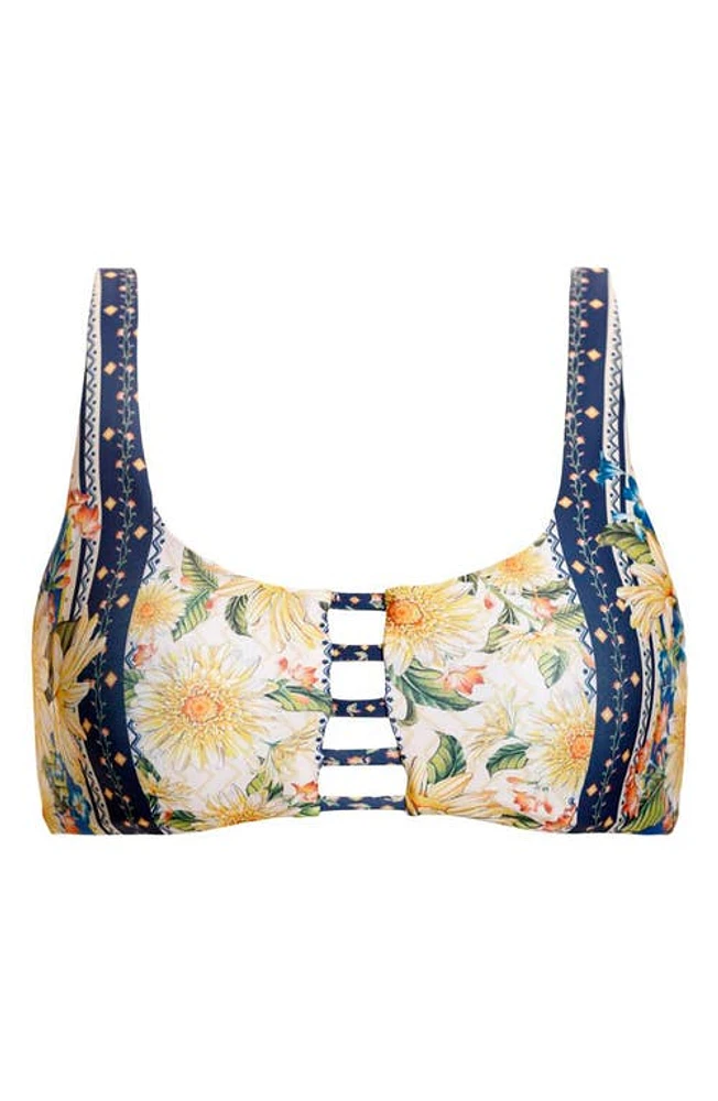 Agua Bendita Martina Jardim Bikini Top Navy Multicolor at Nordstrom,