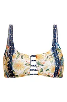 Agua Bendita Martina Jardim Bikini Top Navy Multicolor at Nordstrom,