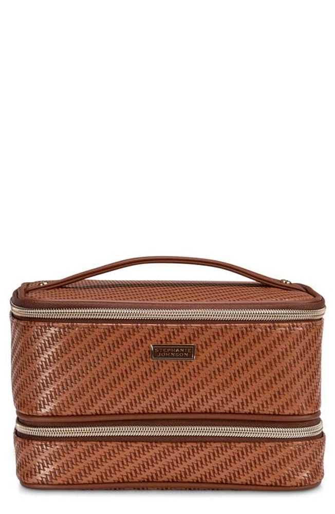 Stephanie Johnson Rosewood Cognac Jenny Train Cosmetics Case at Nordstrom