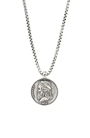 Degs & Sal Greek Skull Pendant Necklace in Silver at Nordstrom