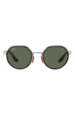 Ray-Ban x Scuderia Ferrari 51mm Irregular Sunglasses in Silver at Nordstrom