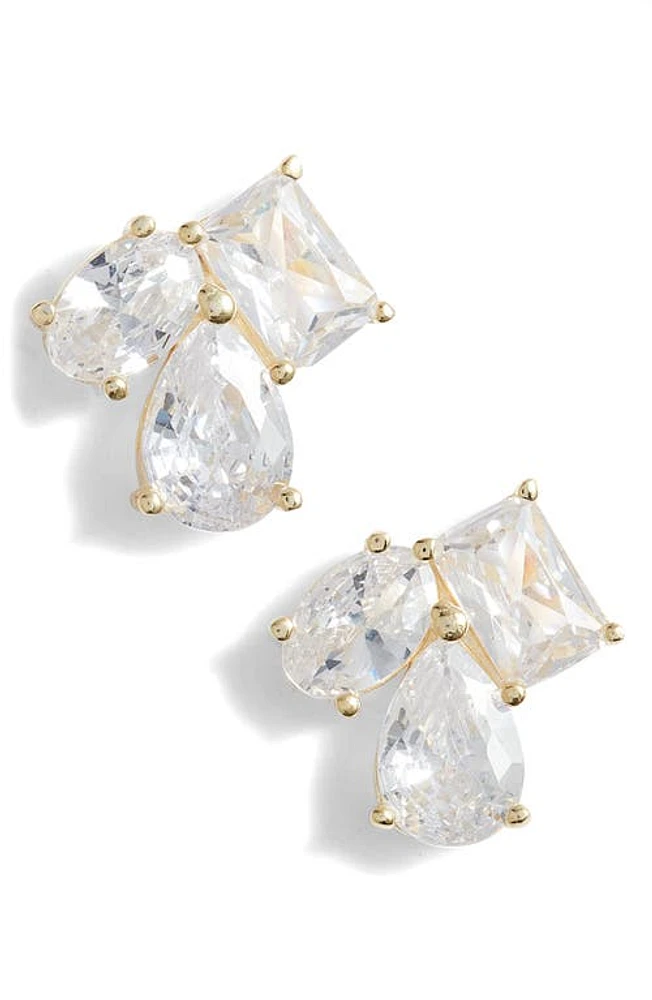 SHYMI Multi Shape Cubic Zirconia Stud Earrings in Gold at Nordstrom