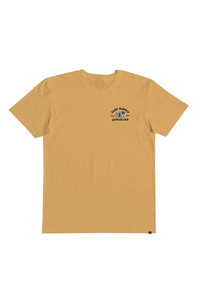 Quiksilver Kids' Surf Shacky Graphic T-Shirt Ochre at