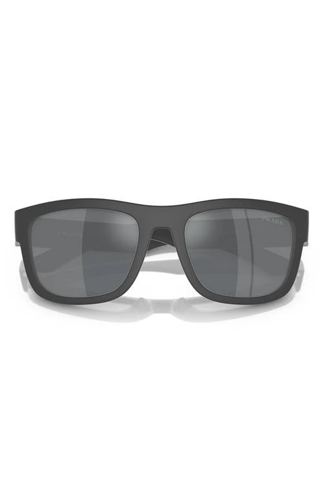 PRADA SPORT 56mm Pillow Sunglasses in Light Grey Gradient at Nordstrom