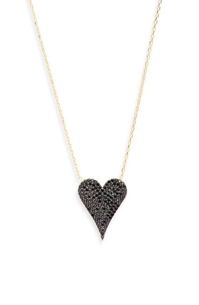 SHYMI Small Pavé Heart Pendant Necklace in Gold/ at Nordstrom