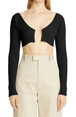 Jacquemus La Maille Pral Rib Crop Cardigan at Nordstrom, Us