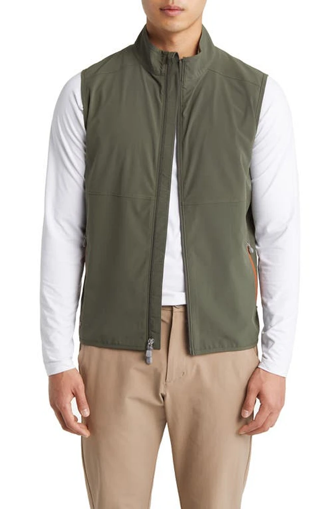 Peter Millar Flex Adapt Full Zip Vest in Loden at Nordstrom, Size Medium