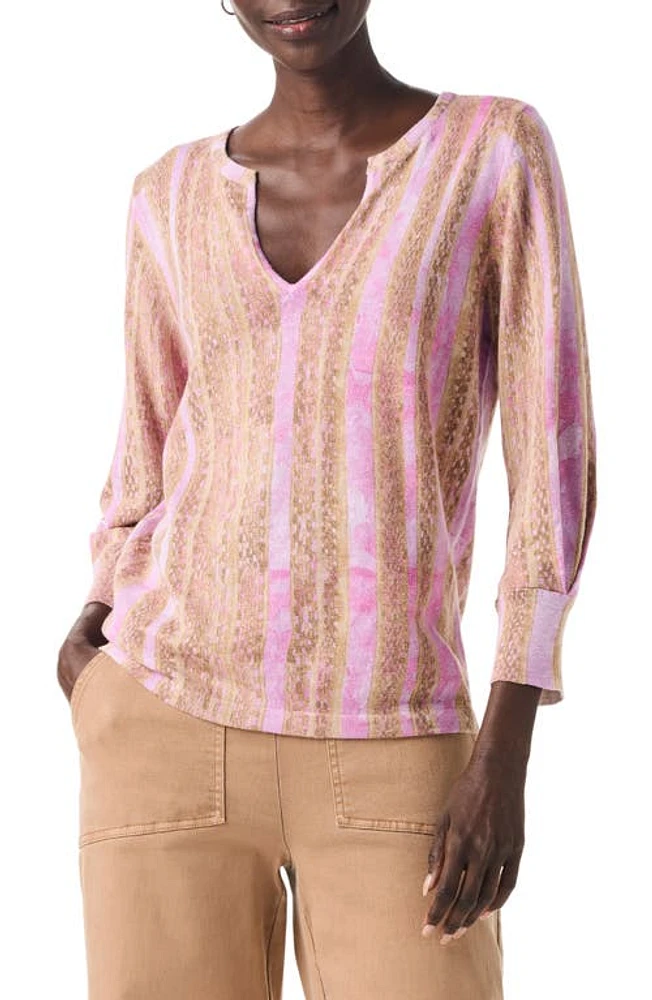 NIC+ZOE Rolling Dunes Knit Top Pink Multi at Nordstrom,