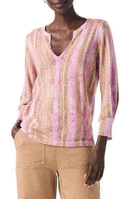 NIC+ZOE Rolling Dunes Knit Top Pink Multi at Nordstrom,