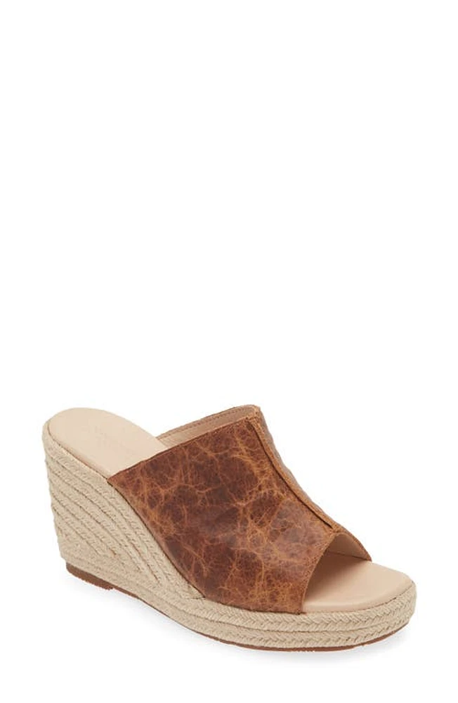 Chocolat Blu Sella Espadrille Platform Wedge Sandal Brown Leather at Nordstrom,