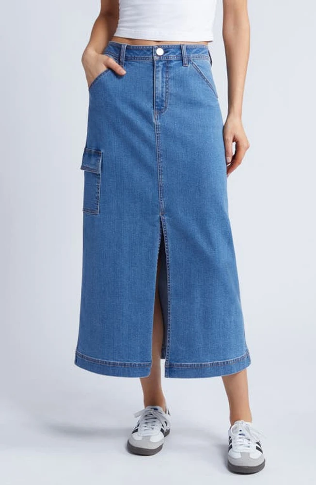 1822 Denim Maxi Cargo Skirt Terra at Nordstrom,