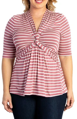 Kiyonna Ashton Twist Top Stripes at Nordstrom,