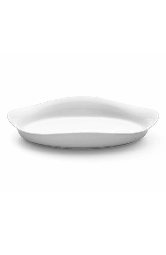 Georg Jensen Cobra Porcelain Oval Deep Dish Serving Bowl in Silver at Nordstrom