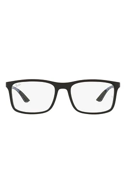 Ray-Ban 53mm Rectangular Optical Glasses in Matte Black at Nordstrom