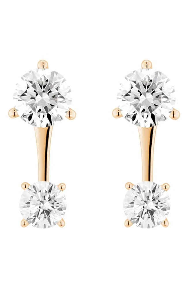 LIGHTBOX 1-Carat Lab Created Diamond Solitaire Earring Enhancers in 14K Gold at Nordstrom