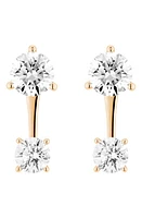 LIGHTBOX 1-Carat Lab Created Diamond Solitaire Earring Enhancers in 14K Gold at Nordstrom