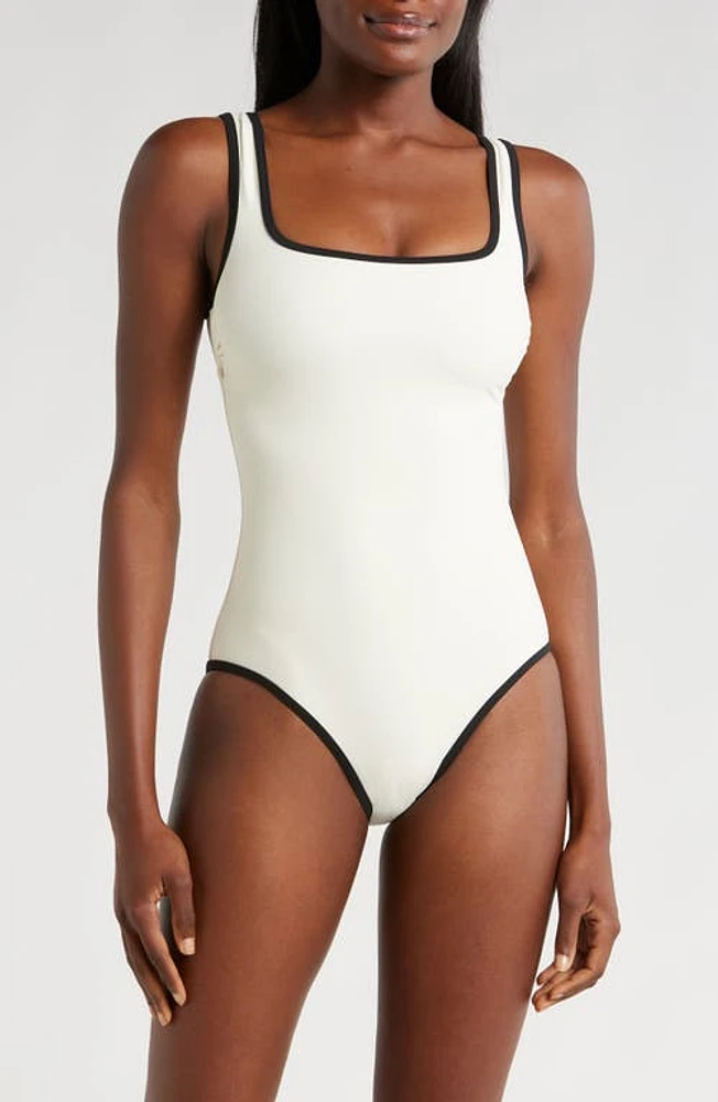 BONDI BORN McKenna One-Piece Swimsuit Pearl at Nordstrom,