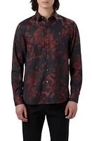 Bugatchi Julian Floral Print Button-Up Shirt at Nordstrom,