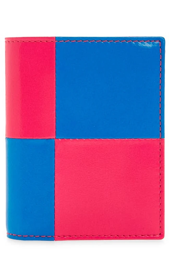 Comme des Garçons Wallets Fluo Squares Card Case in Pink/Blue at Nordstrom