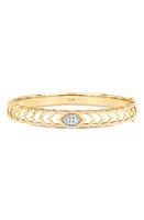 Sara Weinstock Dentelle Diamond Cluster Bangle in Yellow Gold at Nordstrom