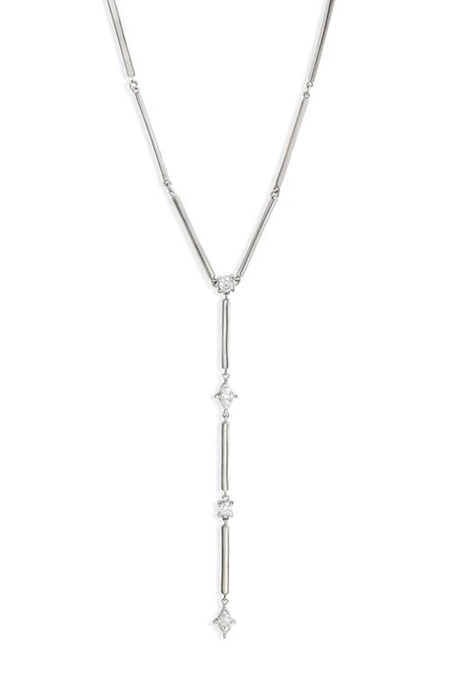 Bony Levy Aviva Drop Diamond Pendant Y-Necklace in 18K White Gold at Nordstrom, Size 16