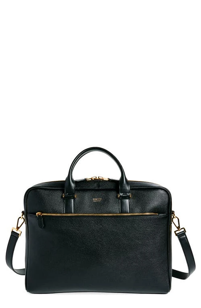 TOM FORD Leather Briefcase in Black at Nordstrom